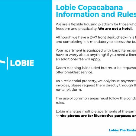 דירות ריו דה ז'ניירו Lobie Copacabana מראה חיצוני תמונה