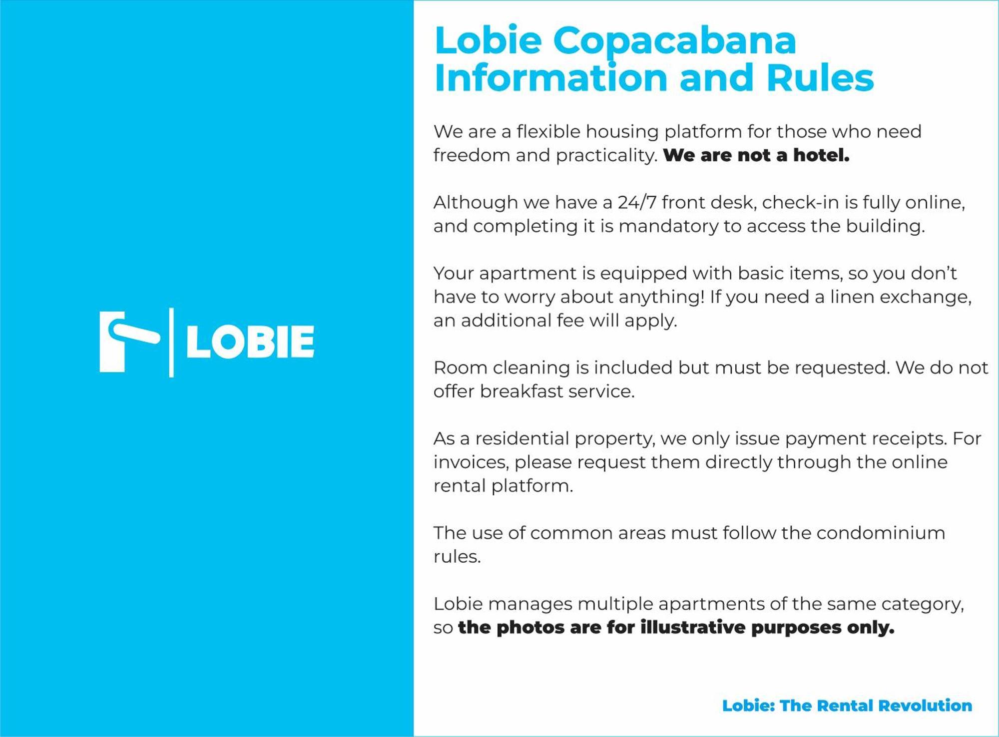 דירות ריו דה ז'ניירו Lobie Copacabana מראה חיצוני תמונה